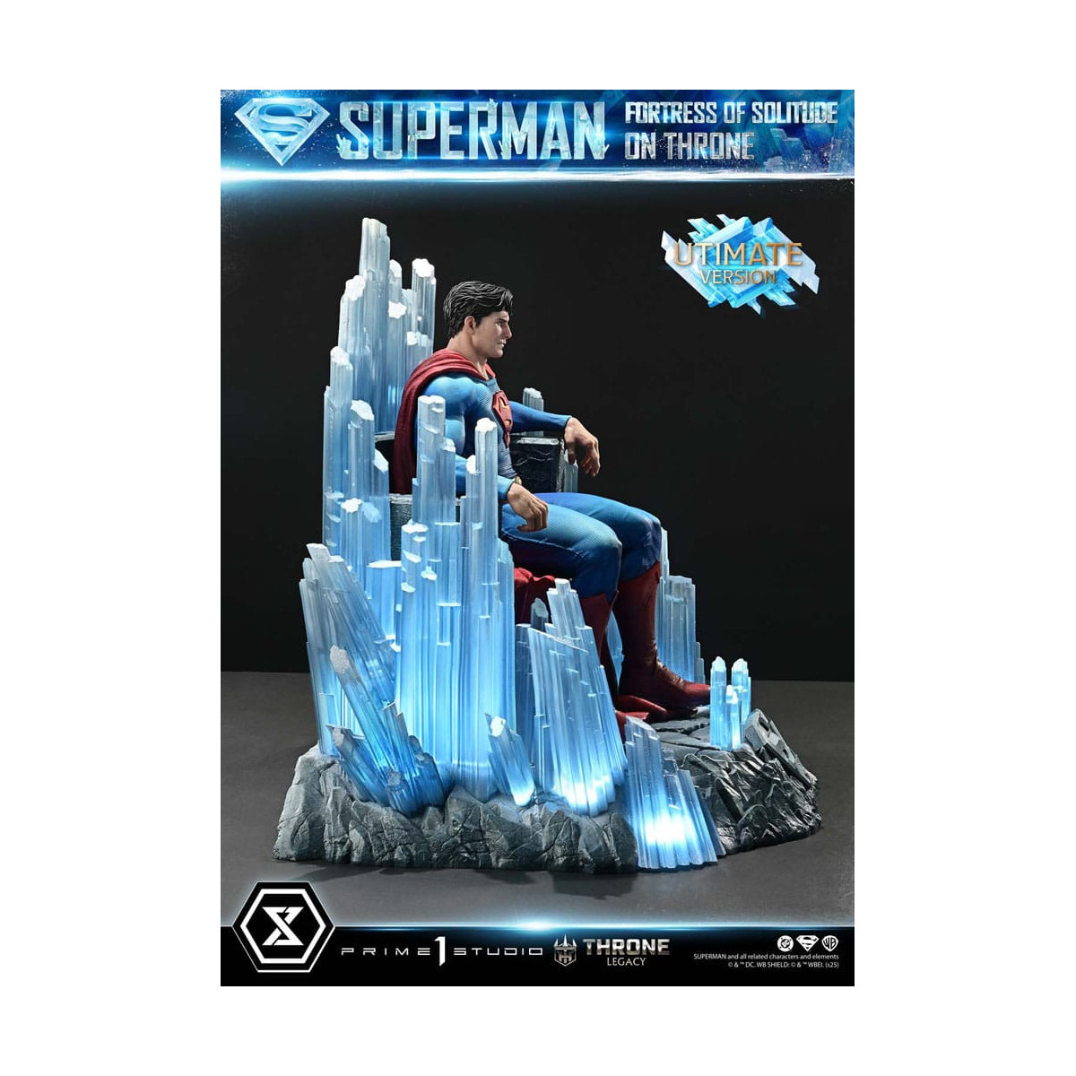 Prime 1 Studio DC Comics Throne Legacy Collection - Superman Fortress of Solitude on Throne Ultimate Bonus Version
