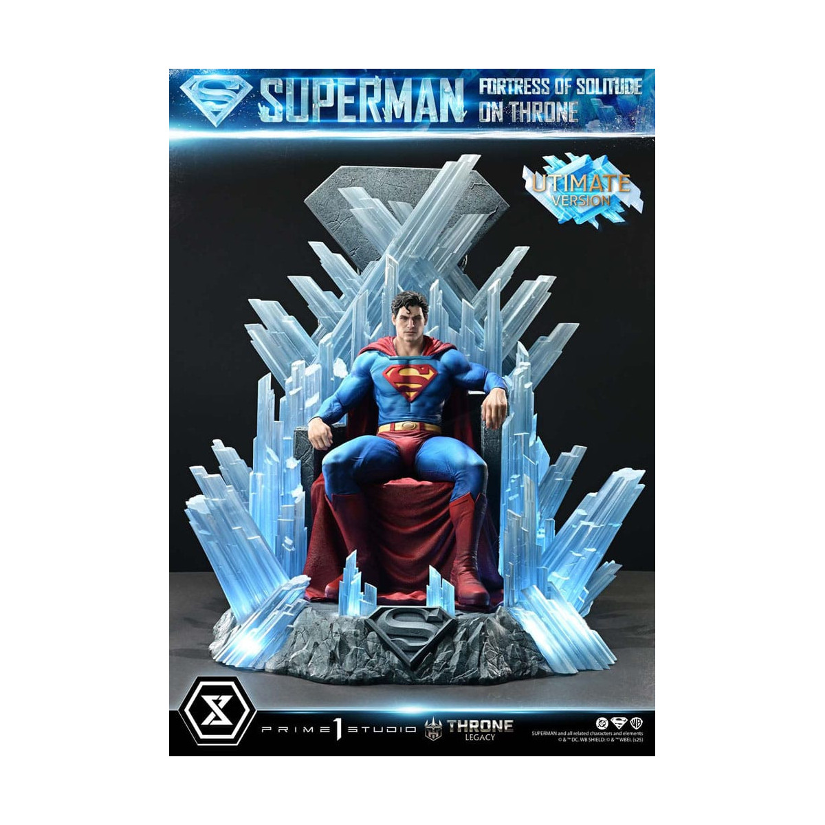 Prime 1 Studio DC Comics Throne Legacy Collection - Superman Fortress of Solitude on Throne Ultimate Bonus Version