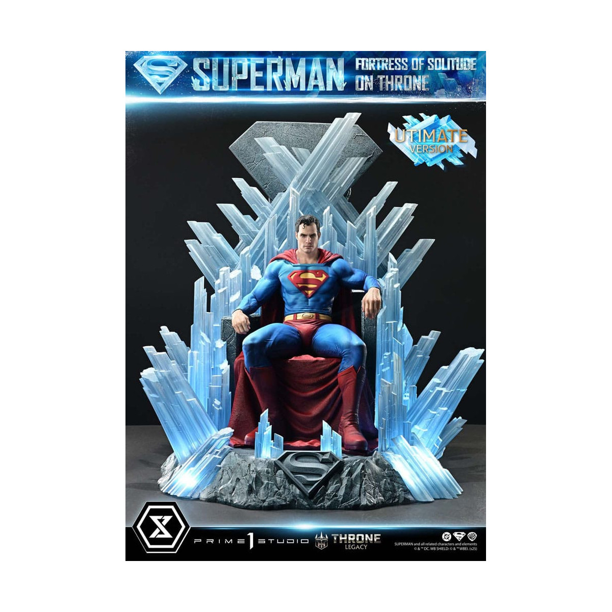 Prime 1 Studio DC Comics Throne Legacy Collection - Superman Fortress of Solitude on Throne Ultimate Bonus Version