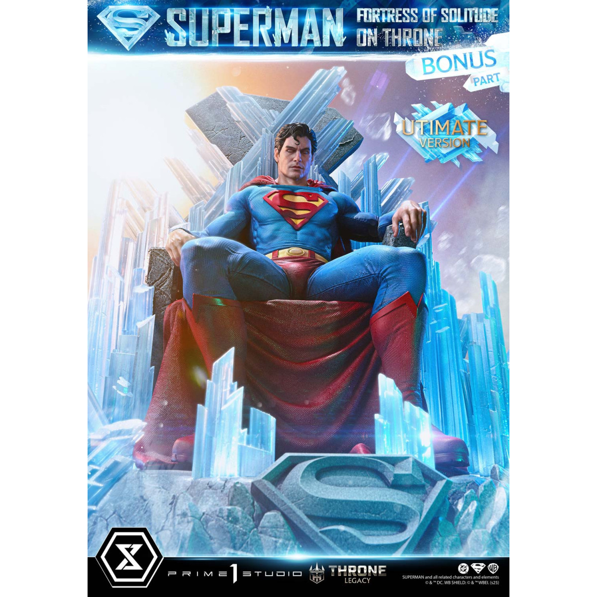 Prime 1 Studio DC Comics Throne Legacy Collection - Superman Fortress of Solitude on Throne Ultimate Bonus Version