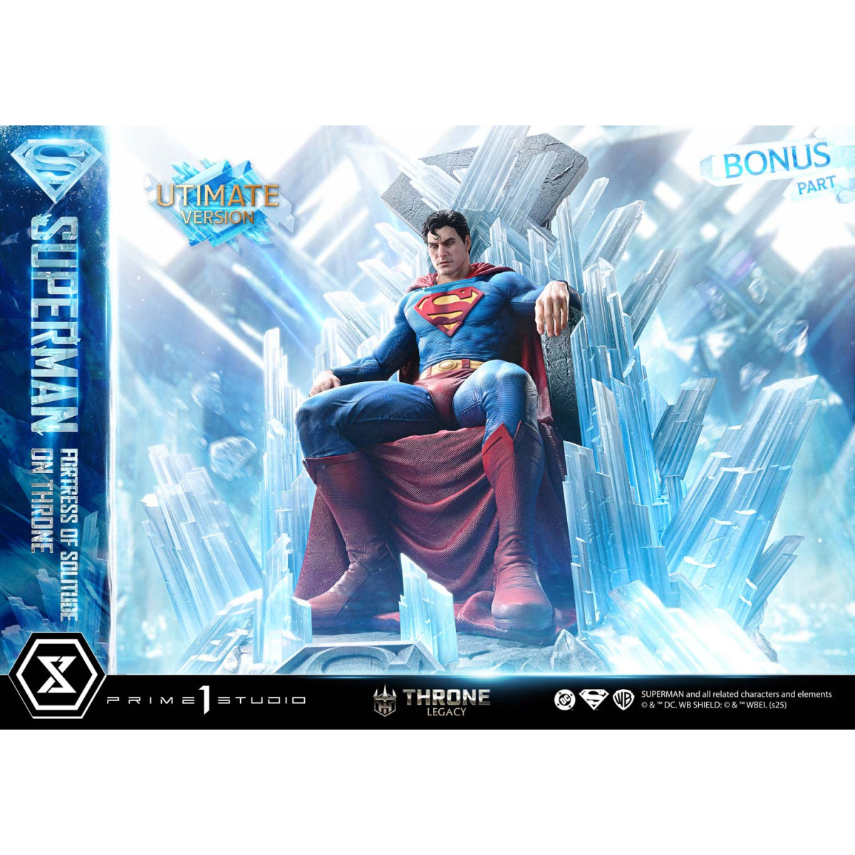 Prime 1 Studio DC Comics Throne Legacy Collection - Superman Fortress of Solitude on Throne Ultimate Bonus Version