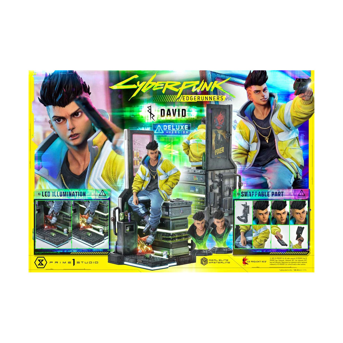 Prime 1 Studio - Cyberpunk: Edgerunners - David Deluxe Bonus Version Real Elite Masterline Series 1/4