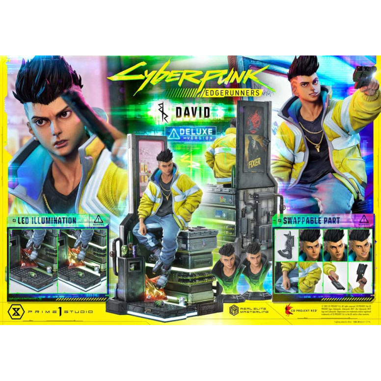 Prime 1 Studio - Cyberpunk: Edgerunners - David Deluxe Bonus Version Real Elite Masterline Series 1/4