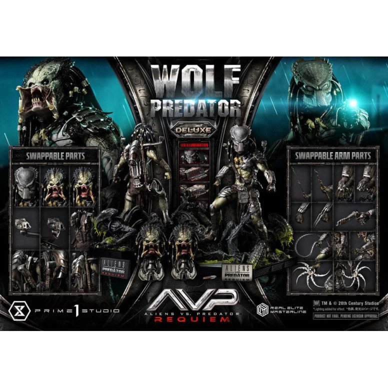 Prime 1 Studio - Alien vs. Predator Requiem - Wolf Predator Deluxe Bonus Ver. Real Elite Masterline Series 1/3