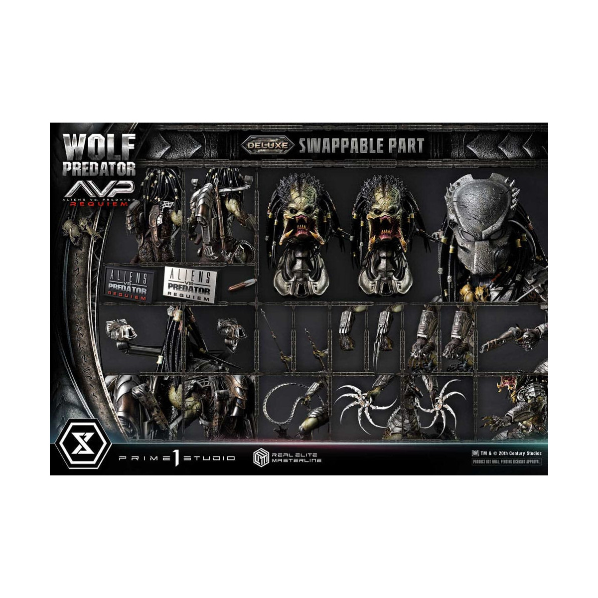 Prime 1 Studio - Alien vs. Predator Requiem - Wolf Predator Deluxe Bonus Ver. Real Elite Masterline Series 1/3