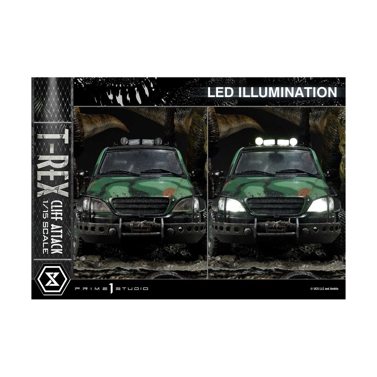 Prime 1 Studio - Jurassic Park: The Lost World - Cliff Attack Bonus Version Legacy Museum Collection 1/15