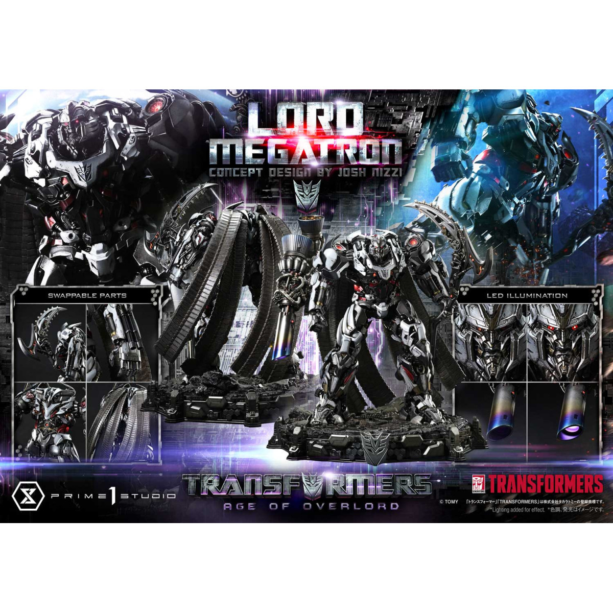 Prime 1 Studio - Megatron Overlord Bonus Version - Transformers Age of Overlord