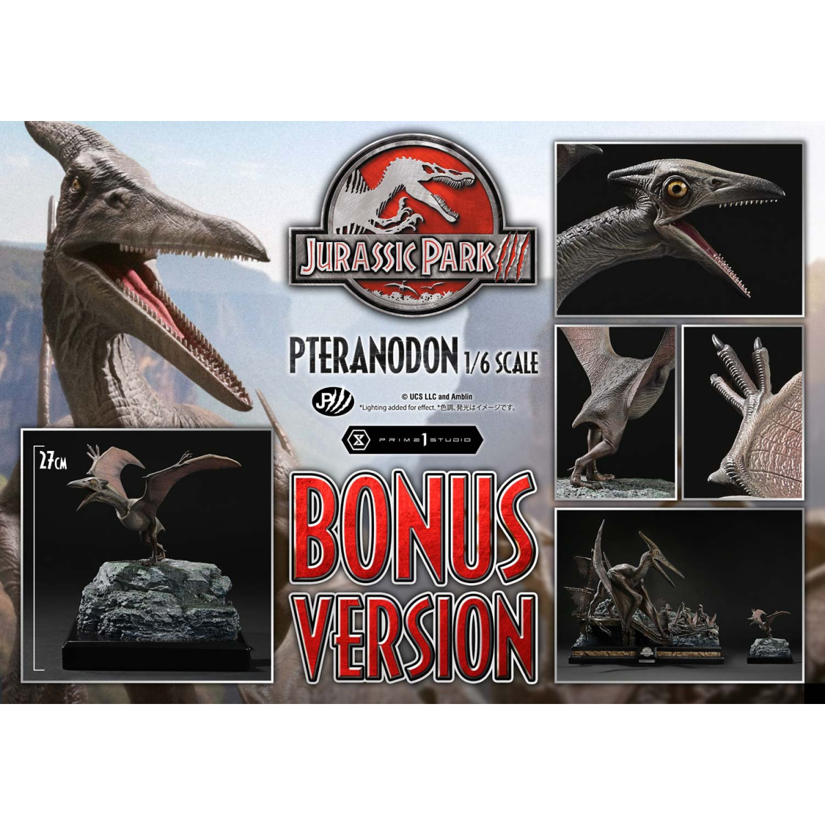 Prime 1 Studio - Jurassic Park III - Pteranodon Bonus Version Legacy Museum Collection 1/6