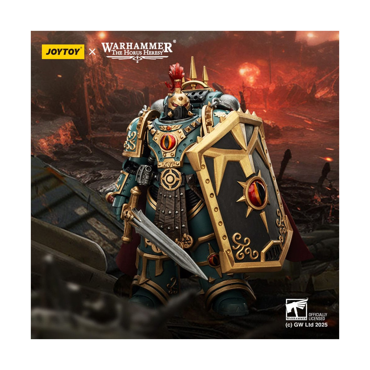 JoyToy Space Marines - Sons of Horus - Little Horus Aximand Captain of the 5th Company 1/18 - The Horus Heresy