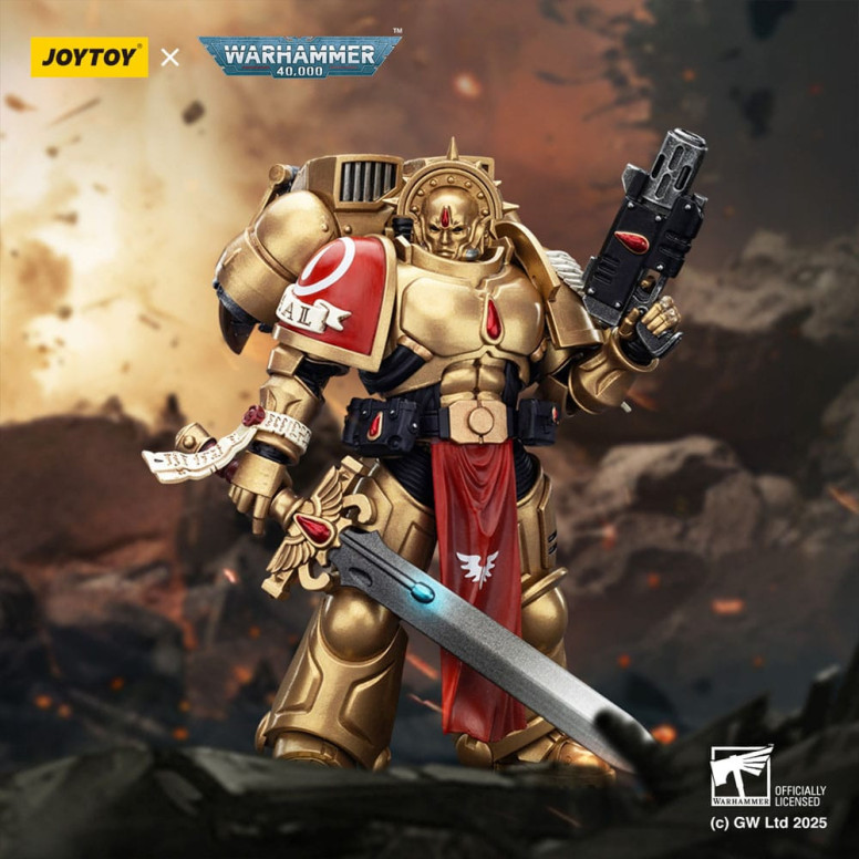 JoyToy Space Marines - Blood Angels - Combat Patrol Blood Angels Sanguinary Guard 1 with Inferno Pistol and Encarmine Blade 1/18