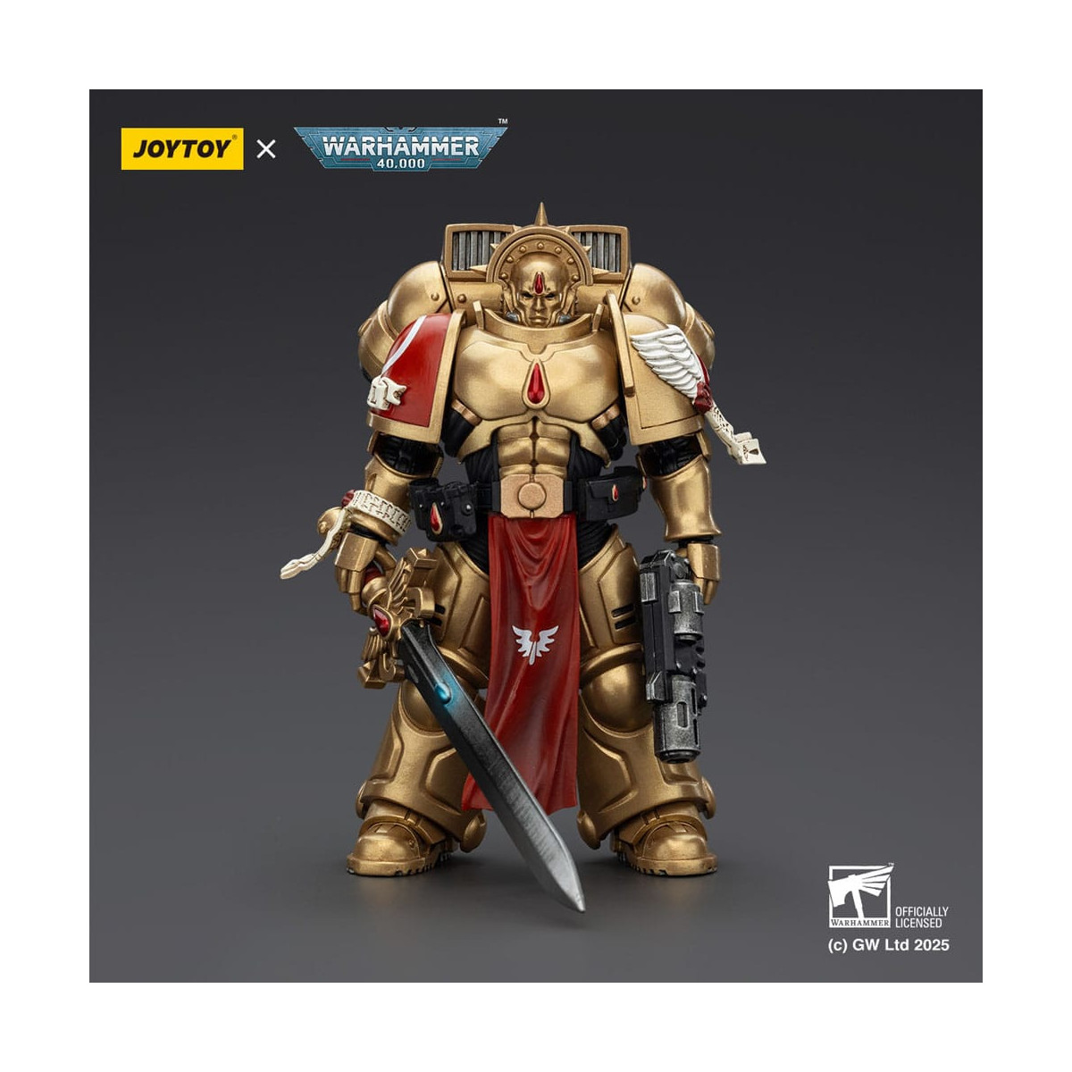 JoyToy Space Marines - Blood Angels - Combat Patrol Blood Angels Sanguinary Guard 1 with Inferno Pistol and Encarmine Blade 1/18