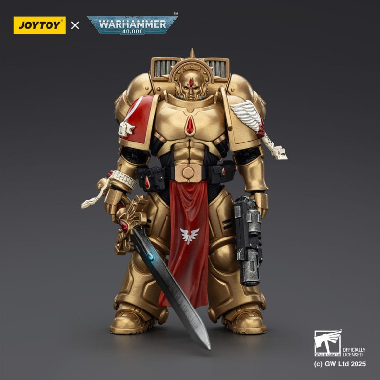 JoyToy Space Marines - Blood Angels - Combat Patrol Blood Angels Sanguinary Guard 1 with Inferno Pistol and Encarmine Blade 1/18
