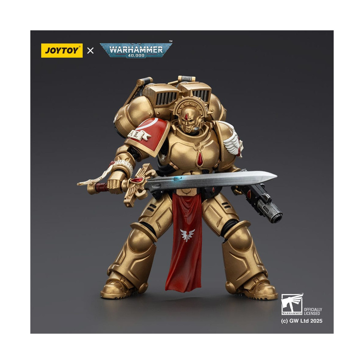 JoyToy Space Marines - Blood Angels - Combat Patrol Blood Angels Sanguinary Guard 1 with Inferno Pistol and Encarmine Blade 1/18