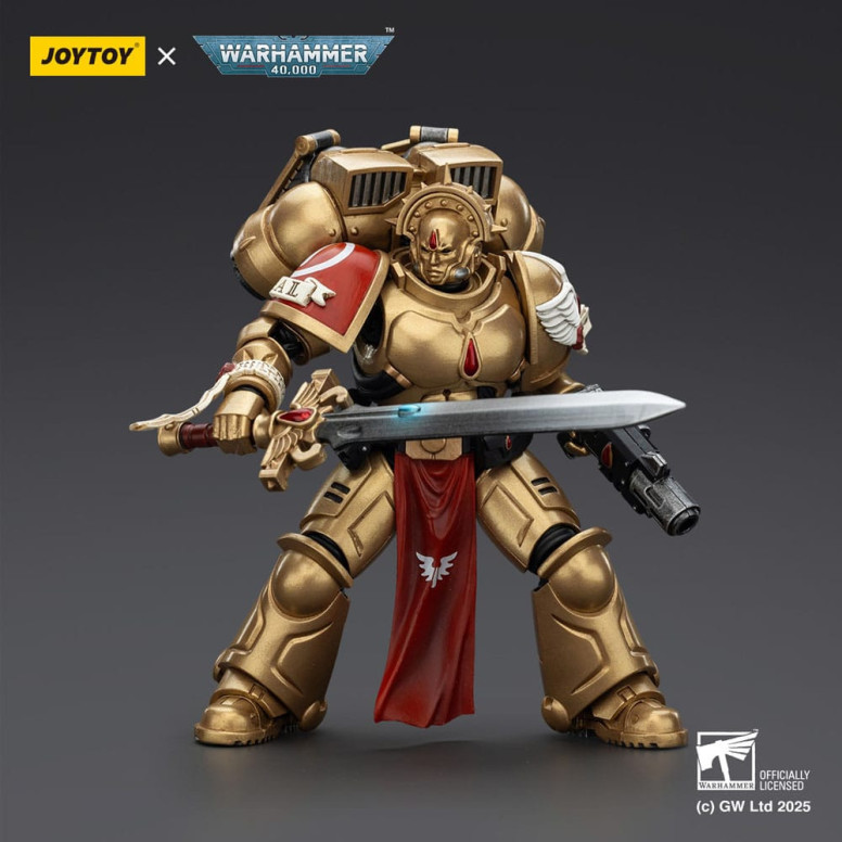 JoyToy Space Marines - Blood Angels - Combat Patrol Blood Angels Sanguinary Guard 1 with Inferno Pistol and Encarmine Blade 1/18