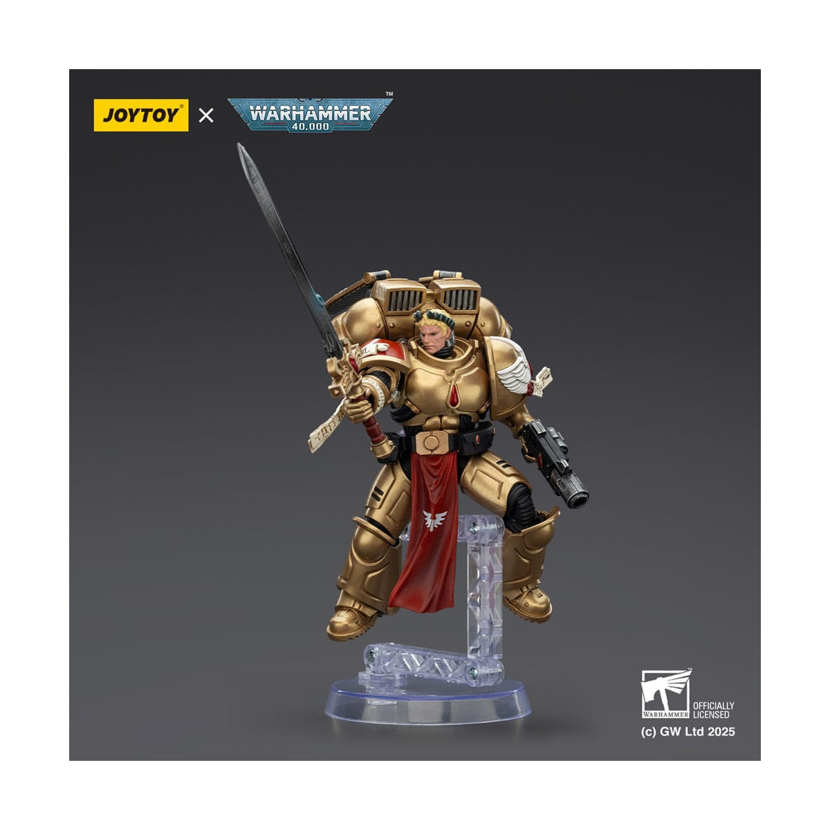 JoyToy Space Marines - Blood Angels - Combat Patrol Blood Angels Sanguinary Guard 1 with Inferno Pistol and Encarmine Blade 1/18
