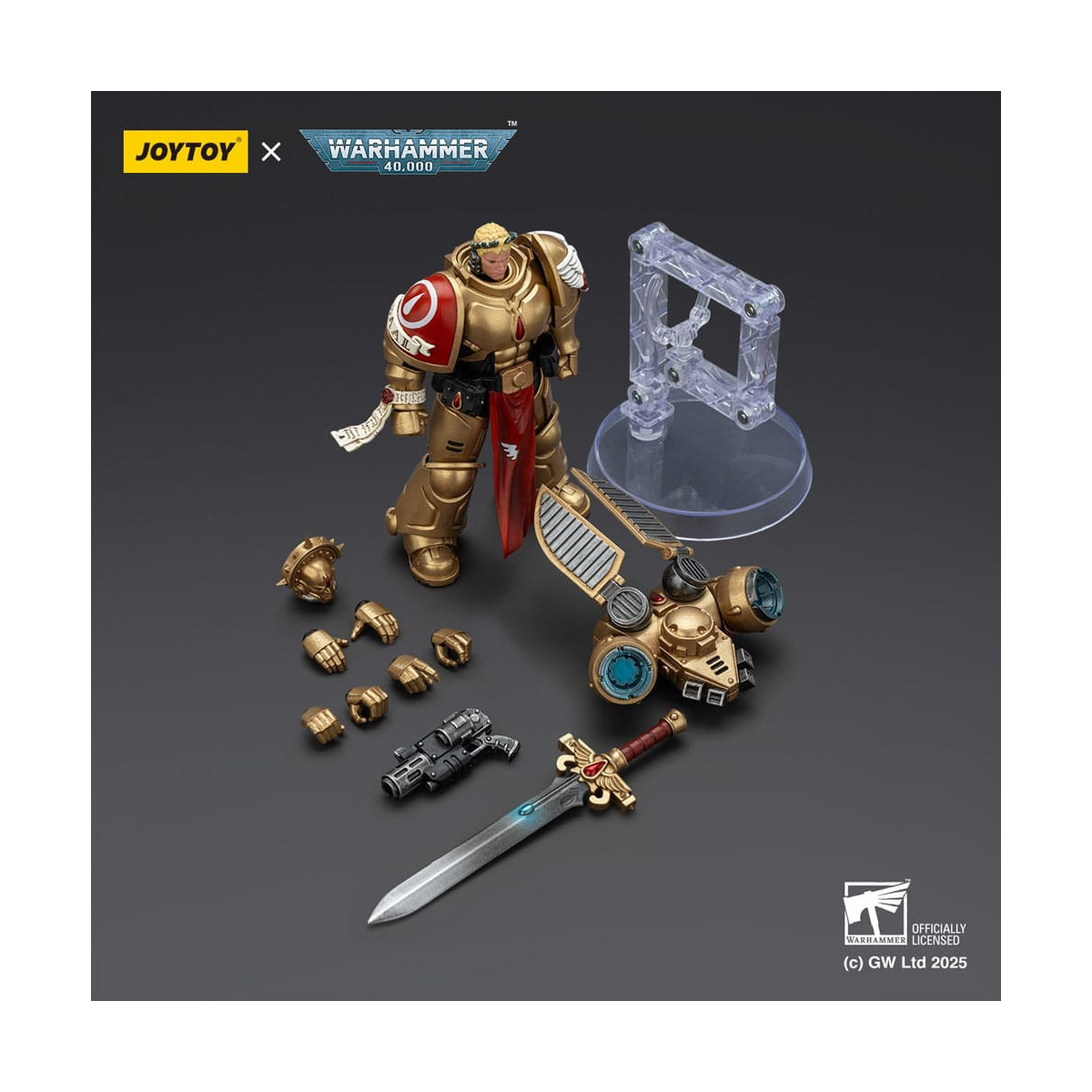JoyToy Space Marines - Blood Angels - Combat Patrol Blood Angels Sanguinary Guard 1 with Inferno Pistol and Encarmine Blade 1/18