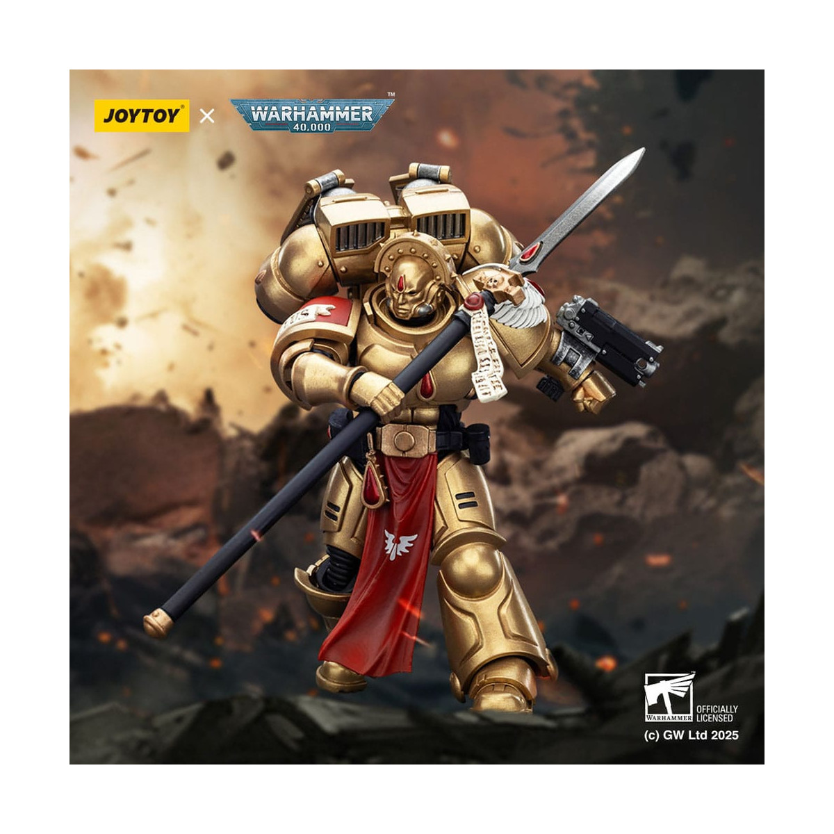 JoyToy Space Marines - Blood Angels - Combat Patrol Blood Angels Sanguinary Guard 2 with Angelus Boltgun and Encarmine Spear