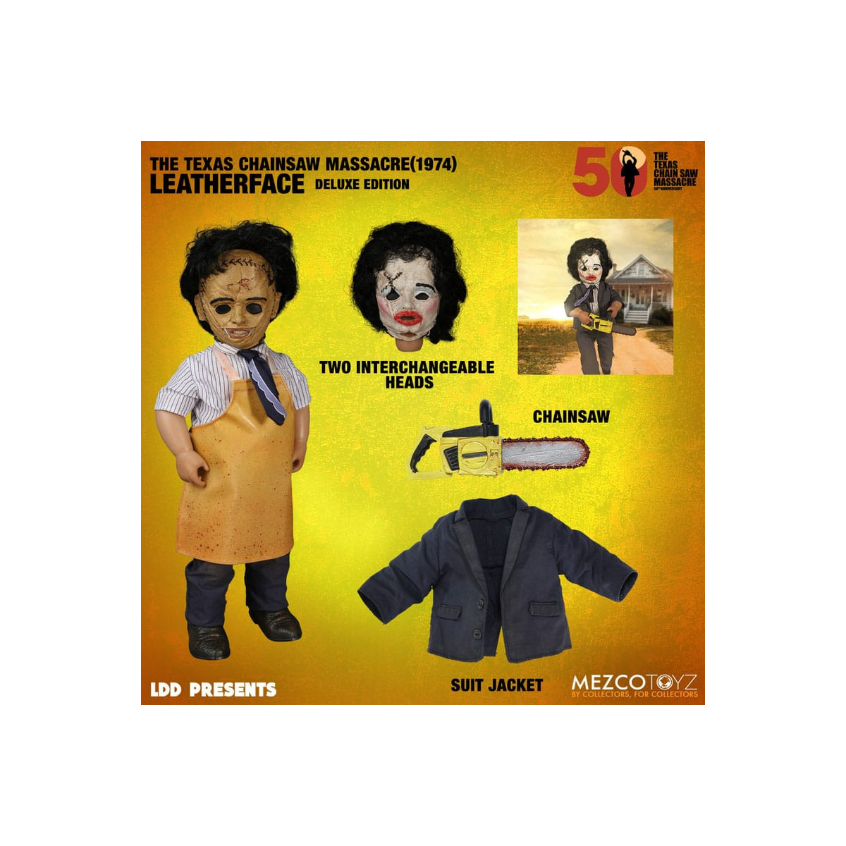 Mezco Living Dead Dolls Chainsaw Massacre - Leatherface Deluxe Edition - The Texas Chainsaw Massacre (1974)