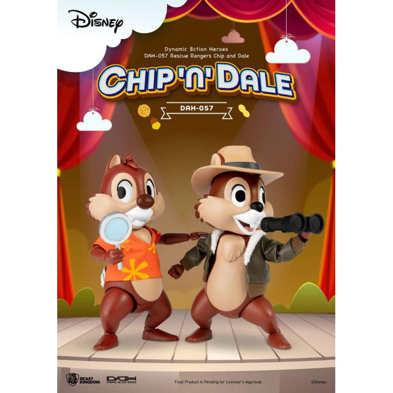 Beast Kingdom Disney - Tic et Tac, les rangers du risque - Dynamic Action Heroes 1/9 - Chip & Dale