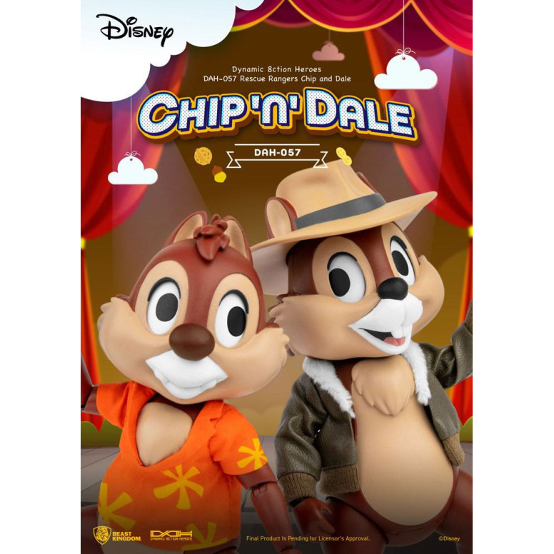 Beast Kingdom Disney - Tic et Tac, les rangers du risque - Dynamic Action Heroes 1/9 - Chip & Dale