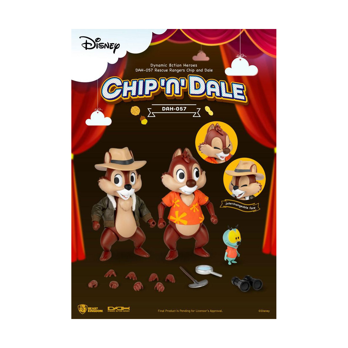 Beast Kingdom Disney - Tic et Tac, les rangers du risque - Dynamic Action Heroes 1/9 - Chip & Dale