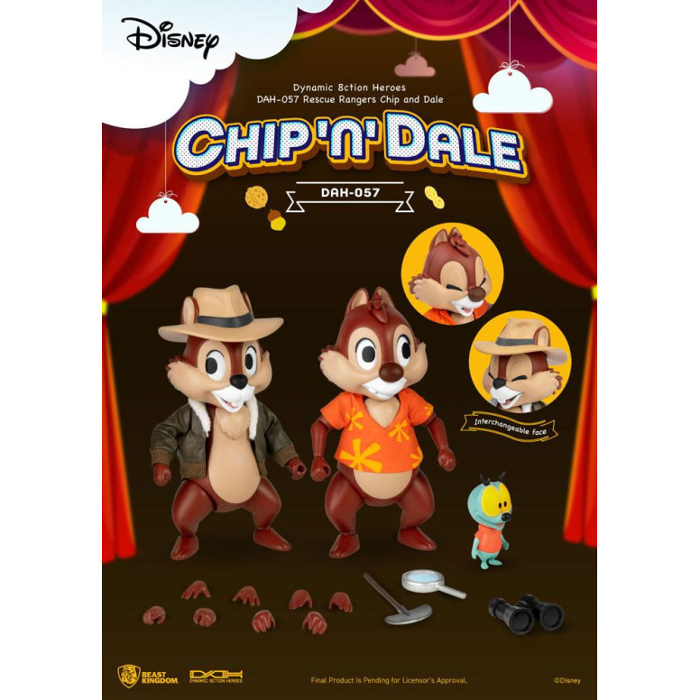 Beast Kingdom Disney - Tic et Tac, les rangers du risque - Dynamic Action Heroes 1/9 - Chip & Dale