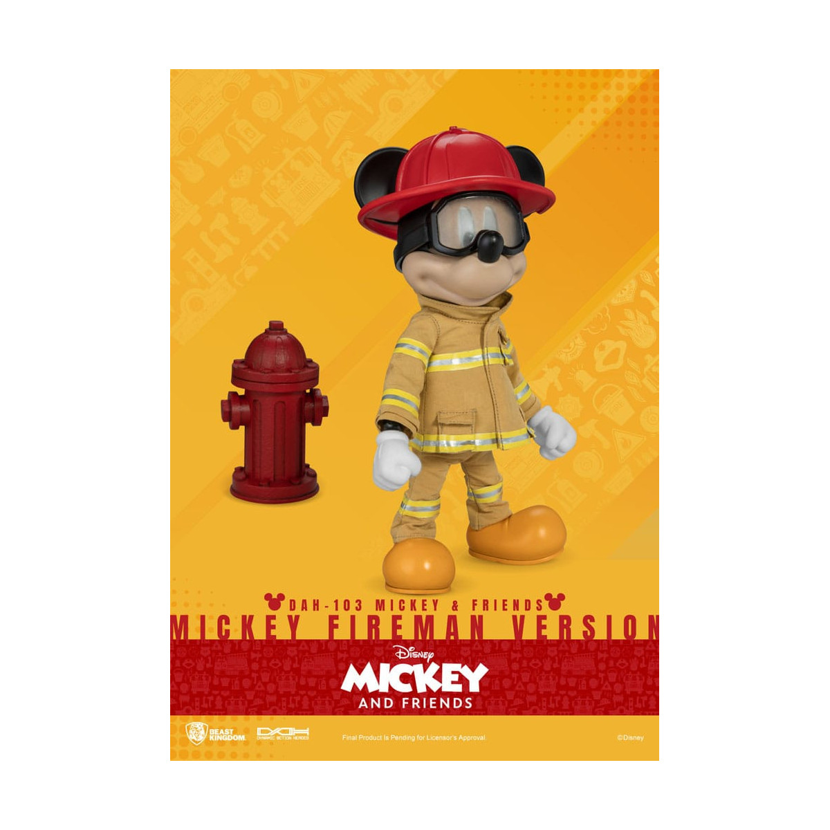 Beast Kingdom - Mickey & Friends - Mickey Fireman Ver. figurine Dynamic Action Heroes 1/9