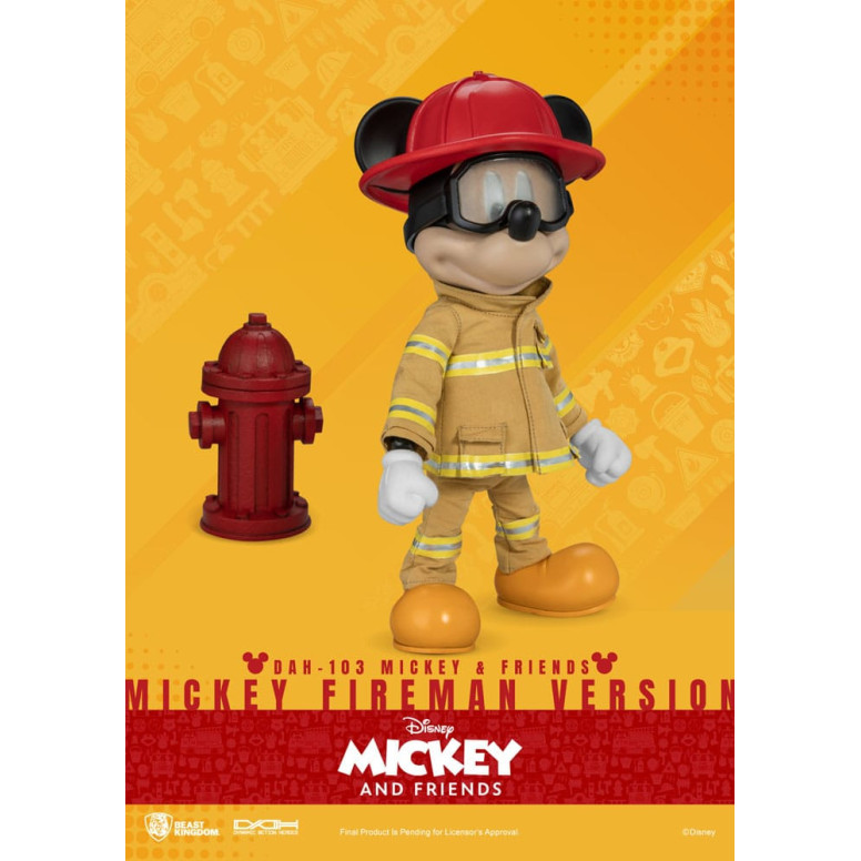 Beast Kingdom - Mickey & Friends - Mickey Fireman Ver. figurine Dynamic Action Heroes 1/9