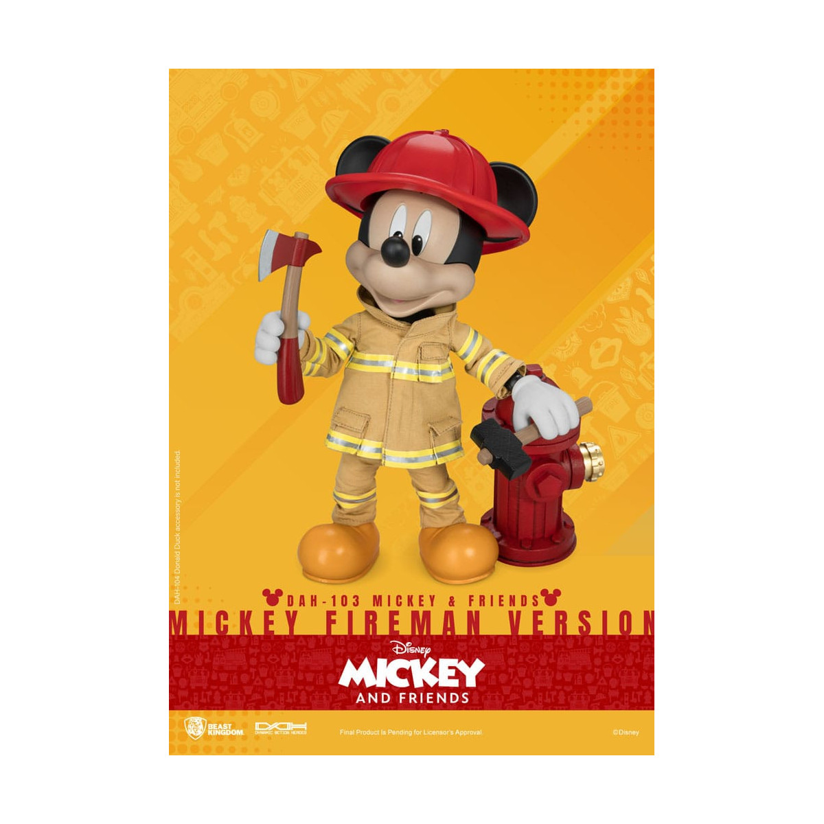 Beast Kingdom - Mickey & Friends - Mickey Fireman Ver. figurine Dynamic Action Heroes 1/9