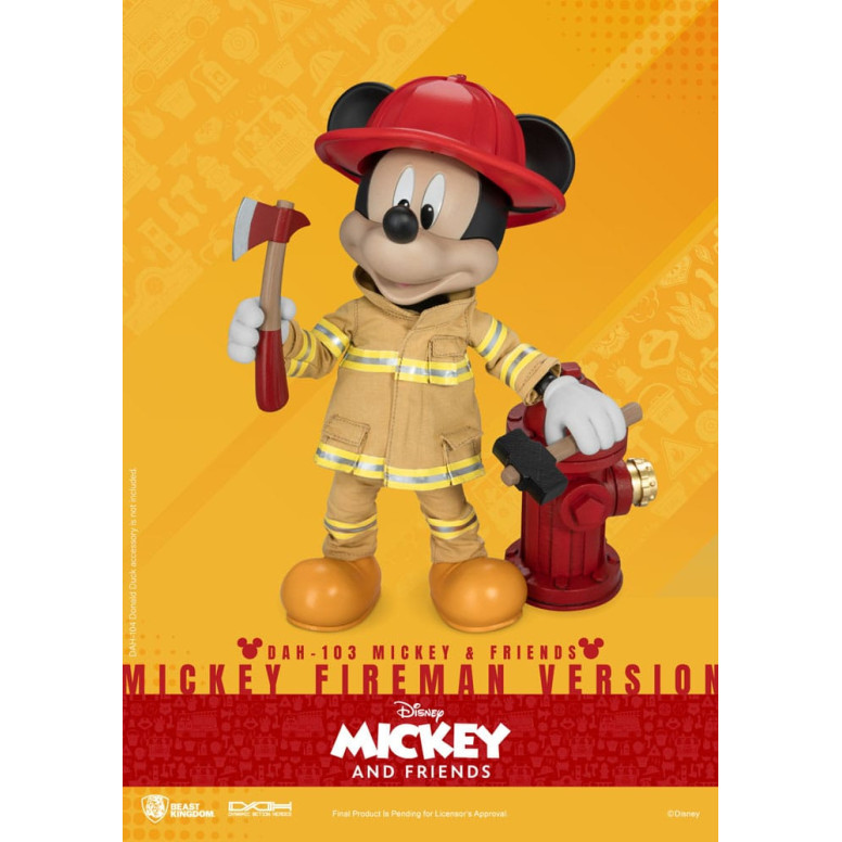 Beast Kingdom - Mickey & Friends - Mickey Fireman Ver. figurine Dynamic Action Heroes 1/9