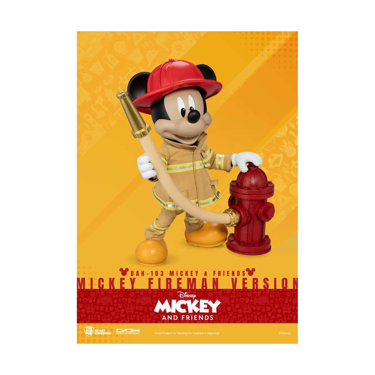Beast Kingdom - Mickey & Friends - Mickey Fireman Ver. figurine Dynamic Action Heroes 1/9