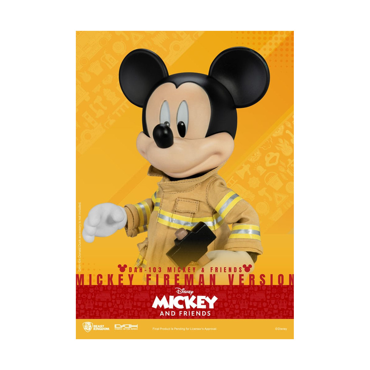 Beast Kingdom - Mickey & Friends - Mickey Fireman Ver. figurine Dynamic Action Heroes 1/9