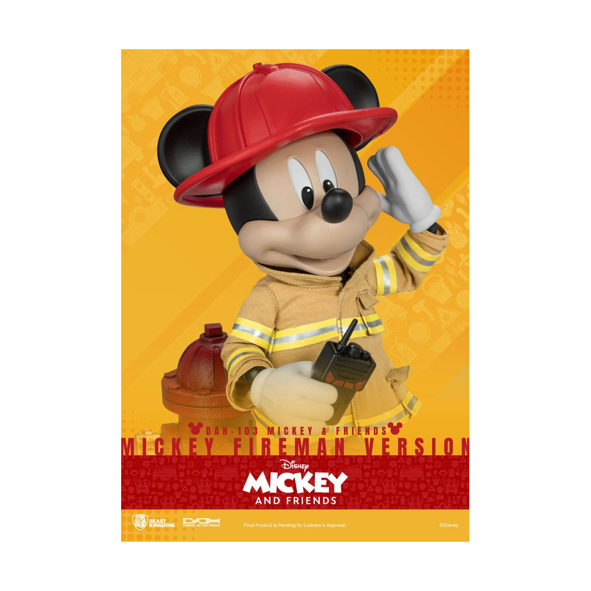 Beast Kingdom - Mickey & Friends - Mickey Fireman Ver. figurine Dynamic Action Heroes 1/9
