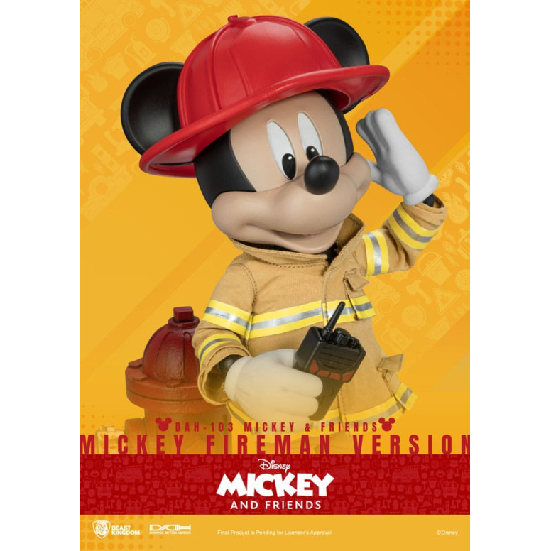 Beast Kingdom - Mickey & Friends - Mickey Fireman Ver. figurine Dynamic Action Heroes 1/9