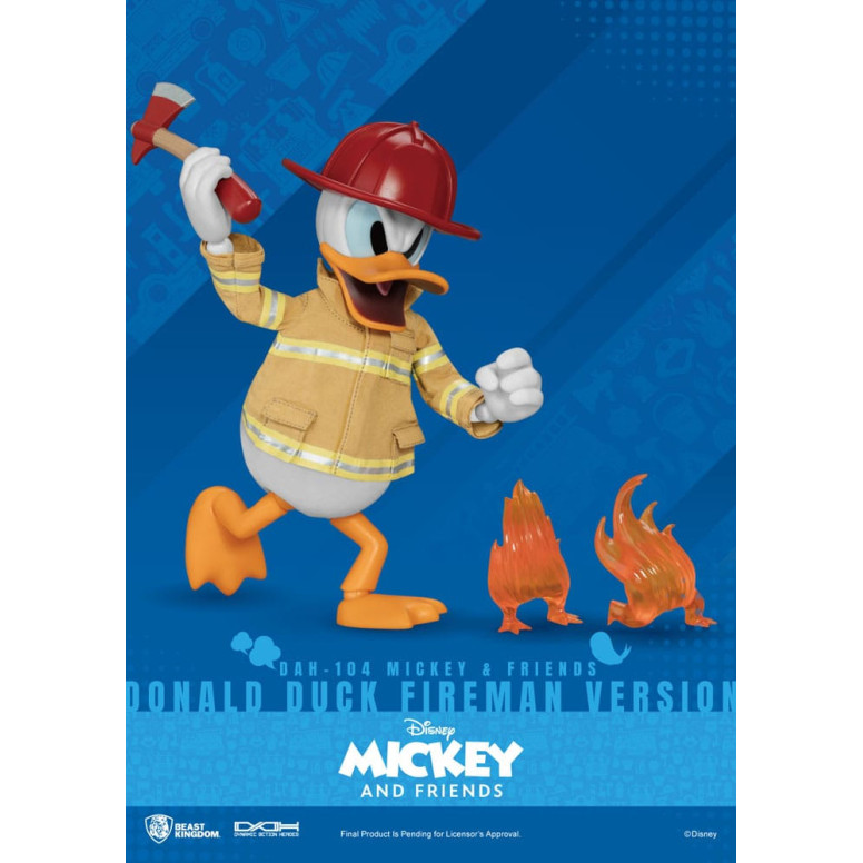 Beast Kingdom - Mickey & Friends - Donald Duck Fireman Ver. action figure Dynamic Action Heroes 1/9