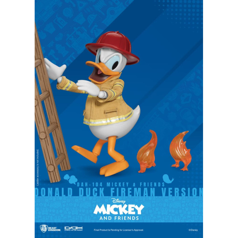 Beast Kingdom - Mickey & Friends - Donald Duck Fireman Ver. action figure Dynamic Action Heroes 1/9