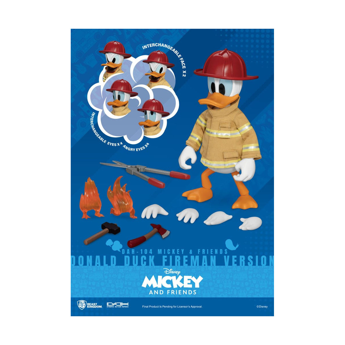 Beast Kingdom - Mickey & Friends - Donald Duck Fireman Ver. action figure Dynamic Action Heroes 1/9
