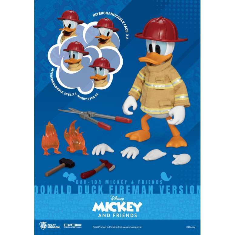 Beast Kingdom - Mickey & Friends - Donald Duck Fireman Ver. action figure Dynamic Action Heroes 1/9