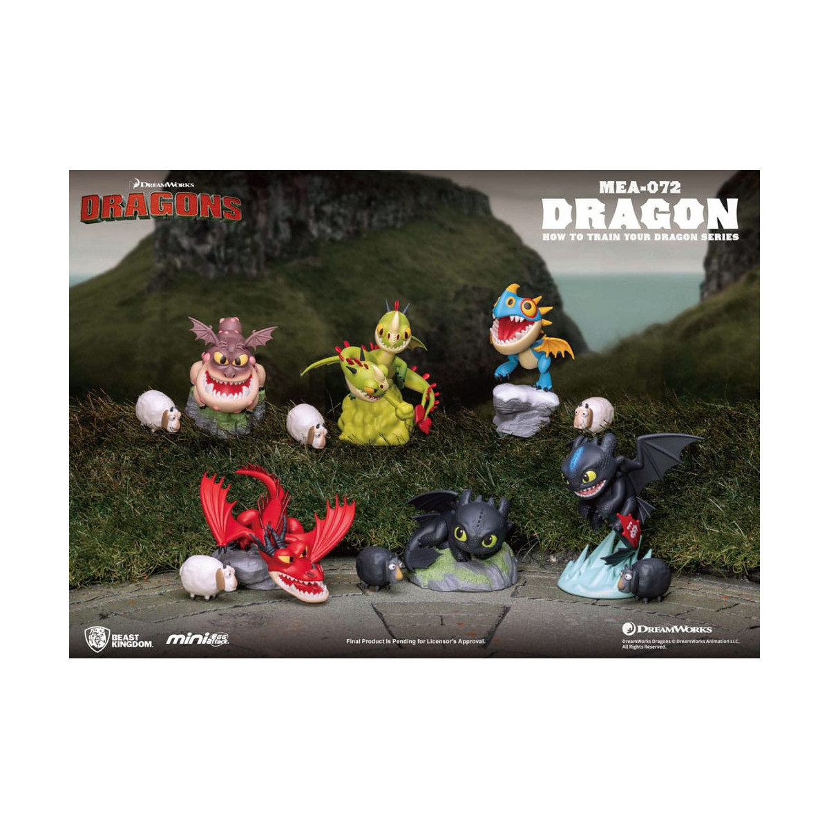 Beast Kingdom - Mini Egg Attack - How to train your Dragon - set of 6 mini-figures