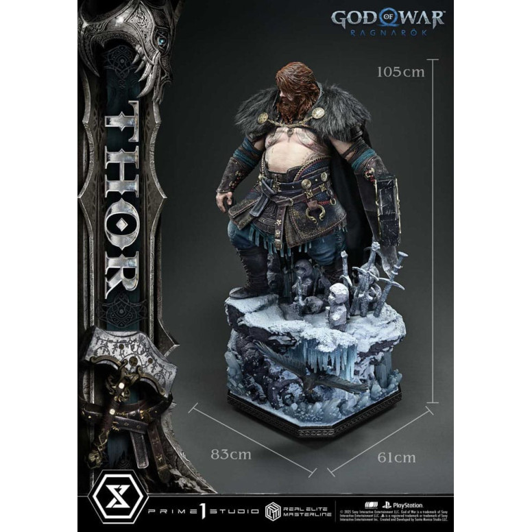 Prime 1 Studio - God of War: Ragnarok - Thor Deluxe Bonus Version - Real Elite Masterline Series 1/3