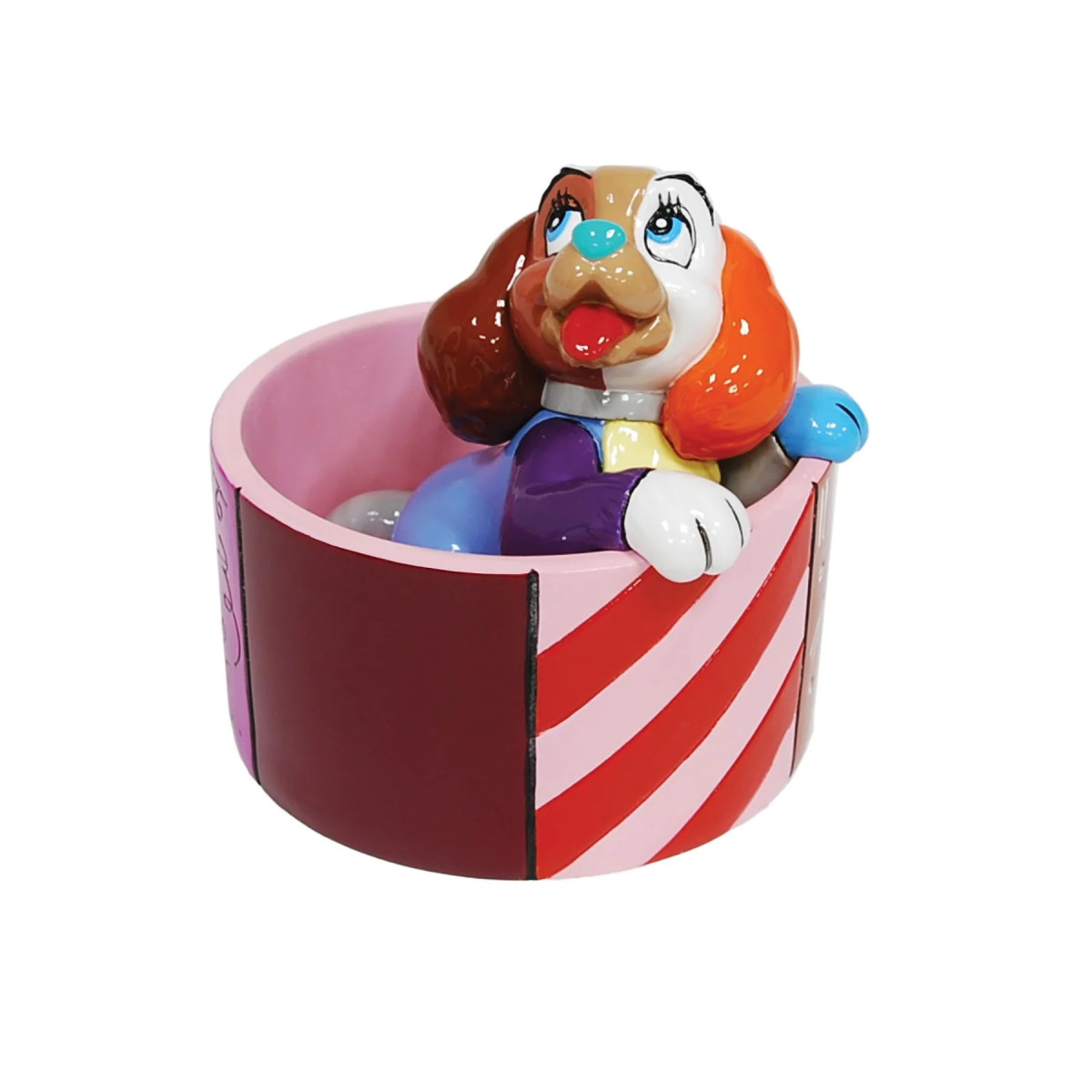 Enesco Disney - Romero Britto Lady 70th Anniversary mini figure - Beauty and the Tramp