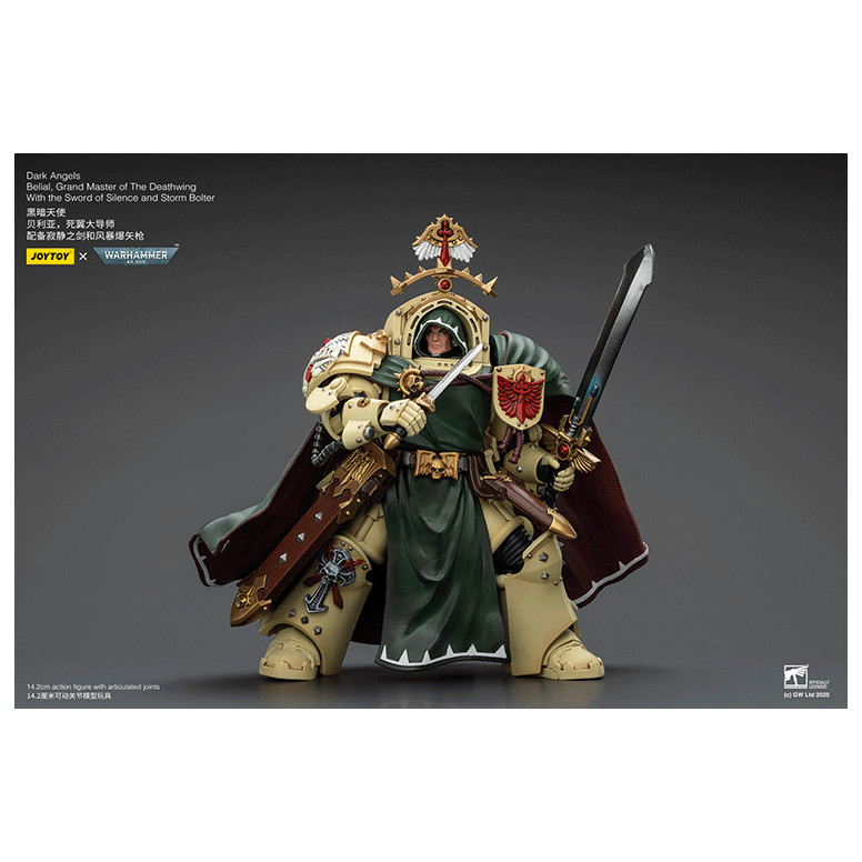 JoyToy Space Marines - Dark Angels - Belial, Grand Master of the Deathwing with the Sword of Silence and Storm Bolter 1/18