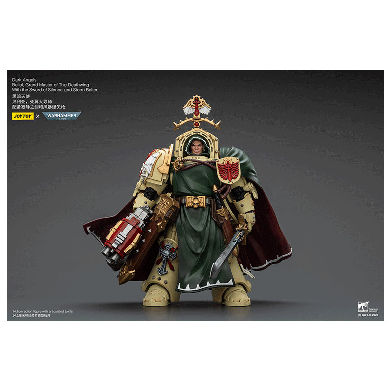 JoyToy Space Marines - Dark Angels - Belial, Grand Master of the Deathwing with the Sword of Silence and Storm Bolter 1/18