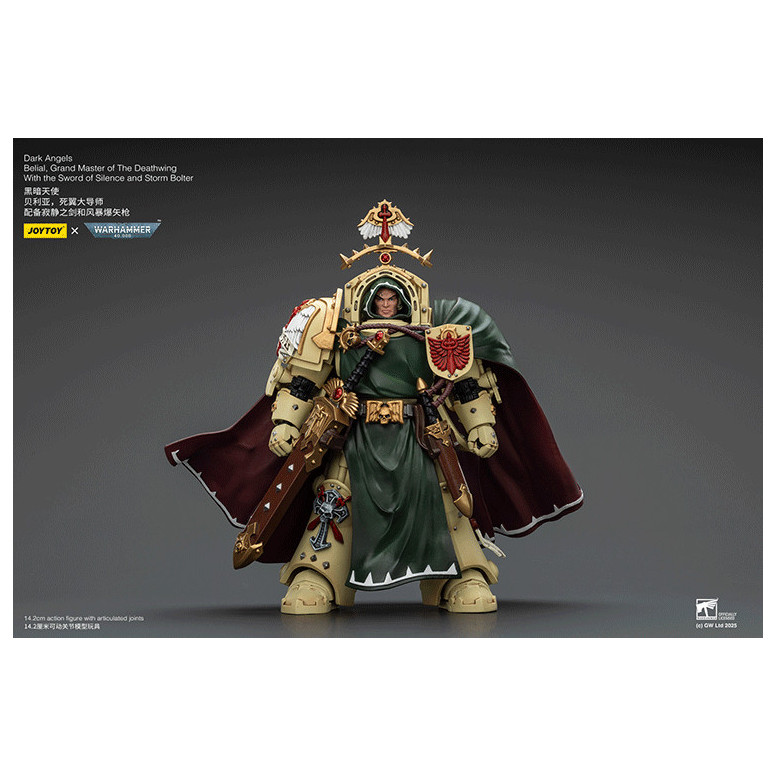 JoyToy Space Marines - Dark Angels - Belial, Grand Master of the Deathwing with the Sword of Silence and Storm Bolter 1/18