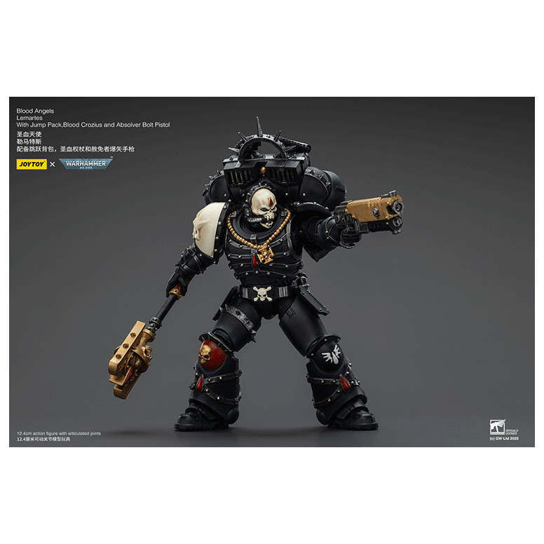 Joytoy - Warhammer - Blood Angels - Lemartes with Jump Pack, Blood Crozius and Absolver Bolt Pistol