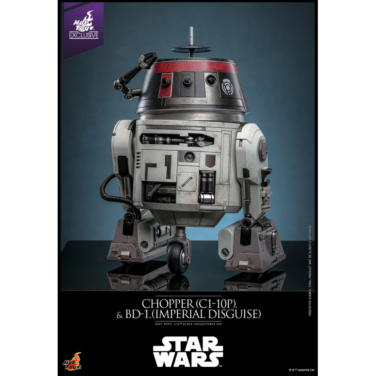 Hot Toys Star Wars - Chopper (C1-10P) & BD-1 (Imperial Disguise) - Rebels Hot Toys Exclusive