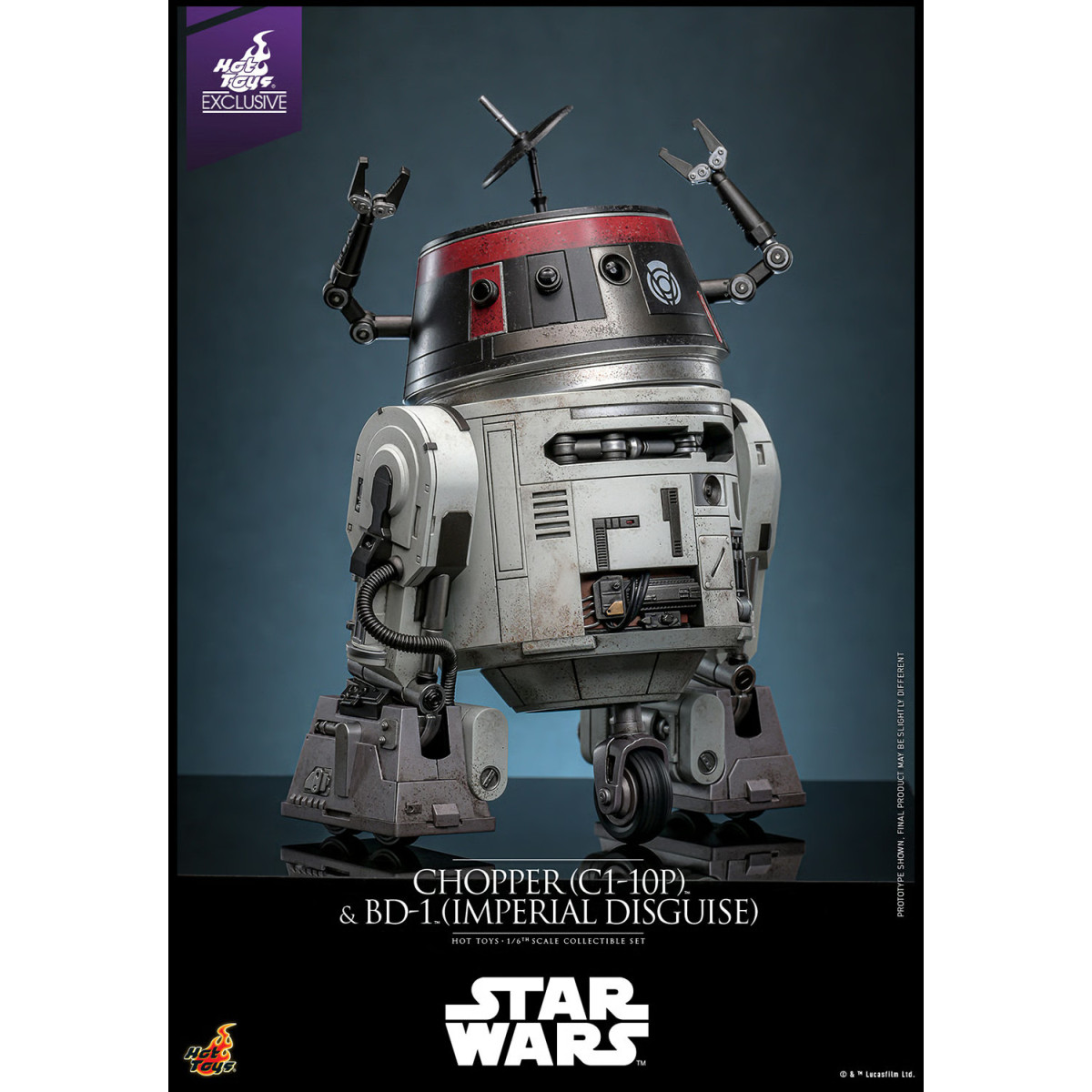 Hot Toys Star Wars - Chopper (C1-10P) & BD-1 (Imperial Disguise) - Rebels Hot Toys Exclusive