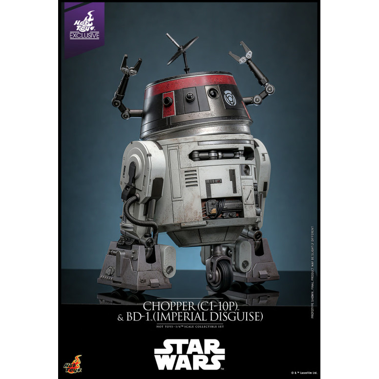 Hot Toys Star Wars - Chopper (C1-10P) & BD-1 (Imperial Disguise) - Rebels Hot Toys Exclusive