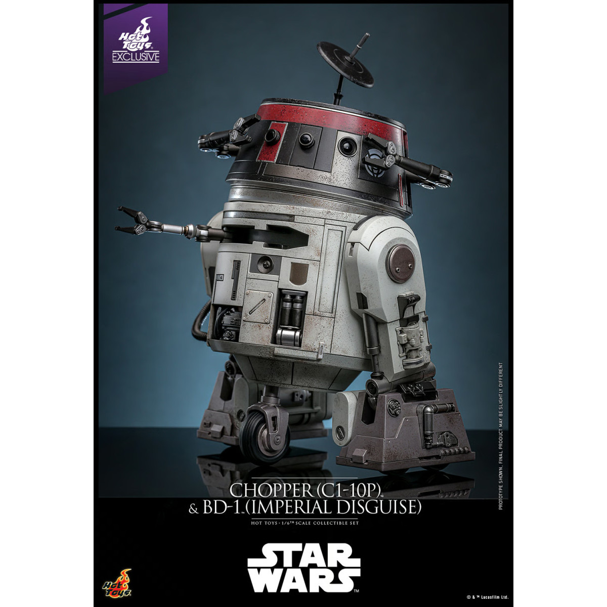 Hot Toys Star Wars - Chopper (C1-10P) & BD-1 (Imperial Disguise) - Rebels Hot Toys Exclusive