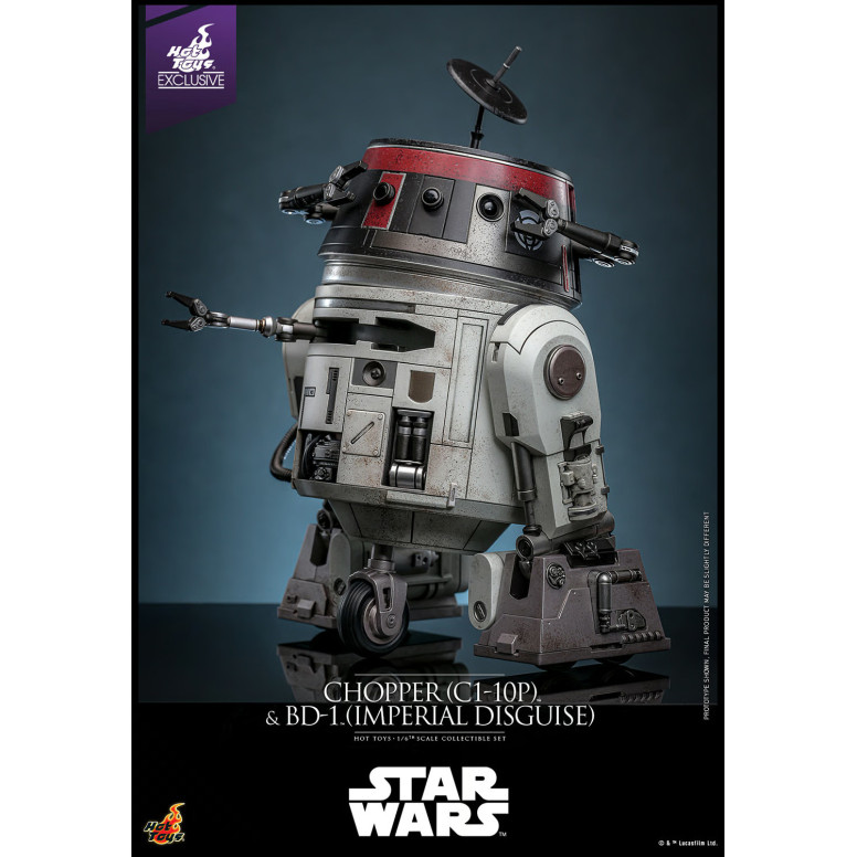 Hot Toys Star Wars - Chopper (C1-10P) & BD-1 (Imperial Disguise) - Rebels Hot Toys Exclusive